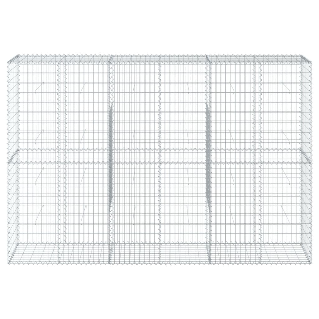 Gabione mit Deckel 300x50x200 cm Verzinktes Eisen
