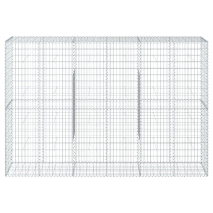 Gabione mit Deckel 300x50x200 cm Verzinktes Eisen
