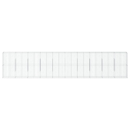 Gabione mit Deckel 1000x50x200 cm Verzinktes Eisen