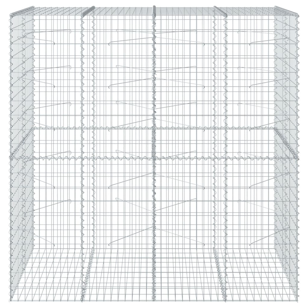 Gabione mit Deckel 200x100x200 cm Verzinktes Eisen
