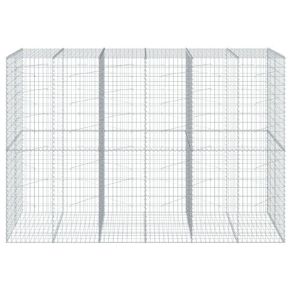 Gabione mit Deckel 300x100x200 cm Verzinktes Eisen
