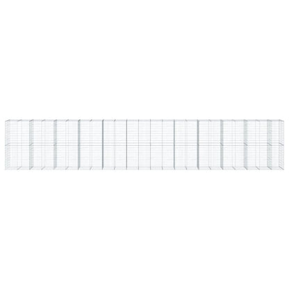 Gabione mit Deckel 1150x100x200 cm Verzinktes Eisen
