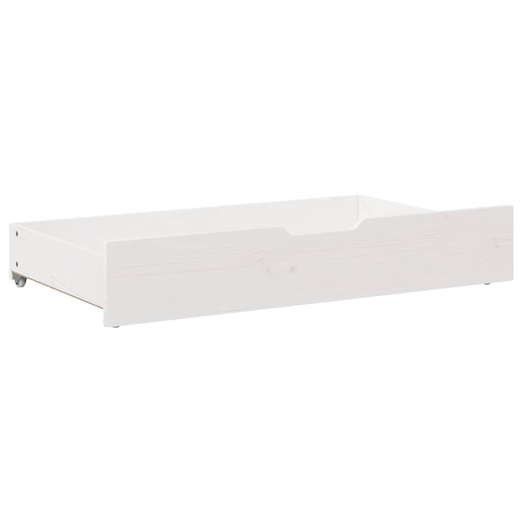 Bettschubladen 2 Stk. Weiß 95x55x17 cm Massivholz Kiefer