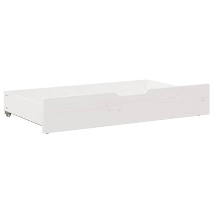 Bettschubladen 2 Stk. Weiß 95x55x17 cm Massivholz Kiefer