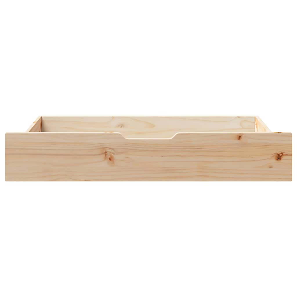 Bettschubladen mit Rollen 2 Stk. 90x55x17 cm Massivholz Kiefer