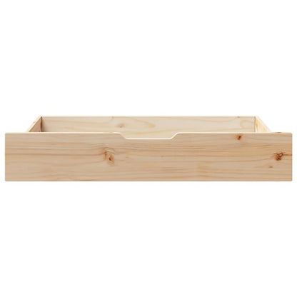 Bettschubladen mit Rollen 2 Stk. 90x55x17 cm Massivholz Kiefer