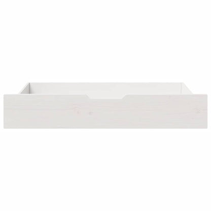Bettschubladen 2 Stk. Weiß 90x55x17 cm Massivholz Kiefer