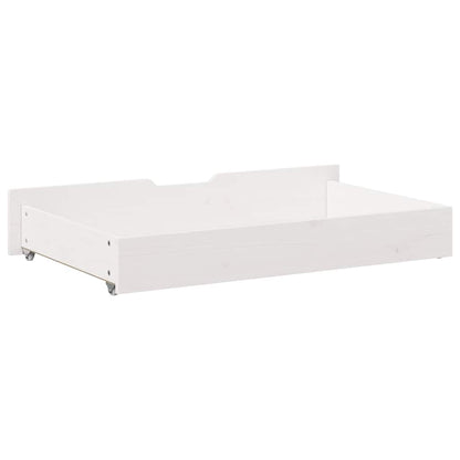 Bettschubladen 2 Stk. Weiß 90x55x17 cm Massivholz Kiefer