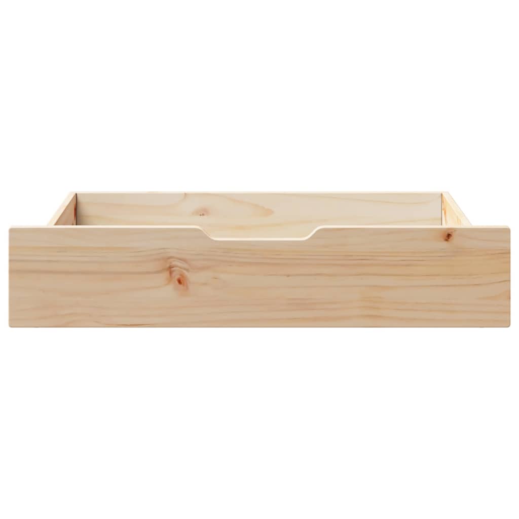 Bettschubladen mit Rollen 2 Stk. 85x55x17 cm Massivholz Kiefer