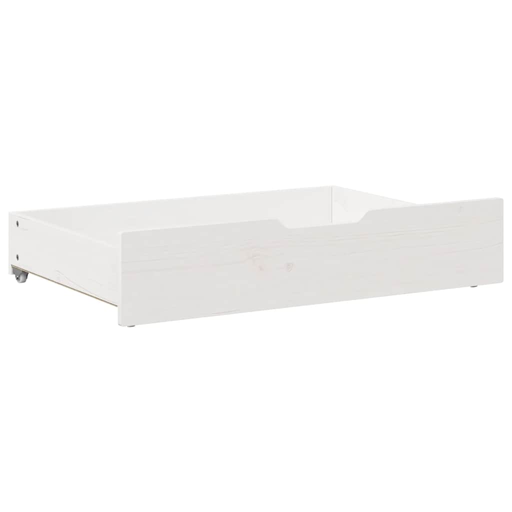 Bettschubladen 2 Stk. Weiß 85x55x17 cm Massivholz Kiefer