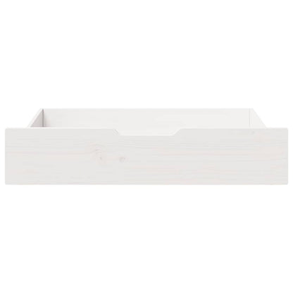 Bettschubladen 2 Stk. Weiß 80x55x17 cm Massivholz Kiefer