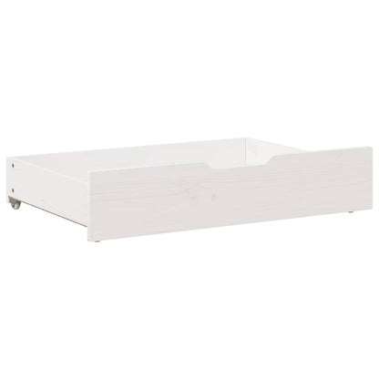 Bettschubladen 2 Stk. Weiß 80x55x17 cm Massivholz Kiefer