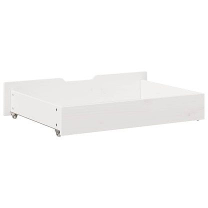 Bettschubladen 2 Stk. Weiß 80x55x17 cm Massivholz Kiefer