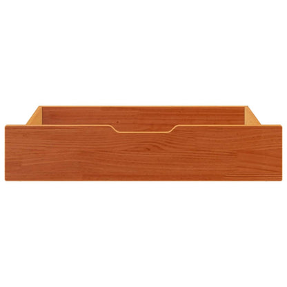 Bettschubladen 2 Stk. Wachsbraun 80x55x17 cm Massivholz Kiefer