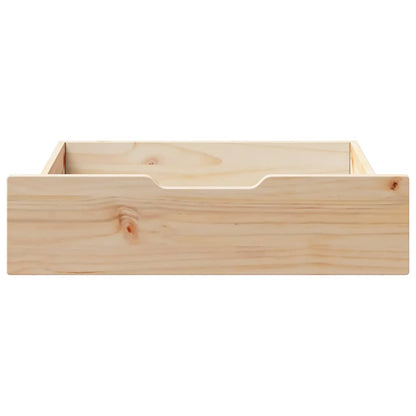 Bettschubladen mit Rollen 2 Stk. 75x55x17 cm Massivholz Kiefer