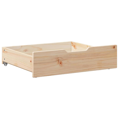 Bettschubladen mit Rollen 2 Stk. 75x55x17 cm Massivholz Kiefer