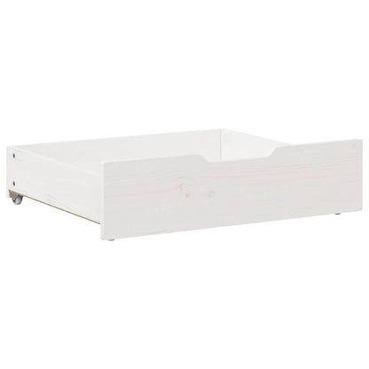 Bettschubladen 2 Stk. Weiß 75x55x17 cm Massivholz Kiefer