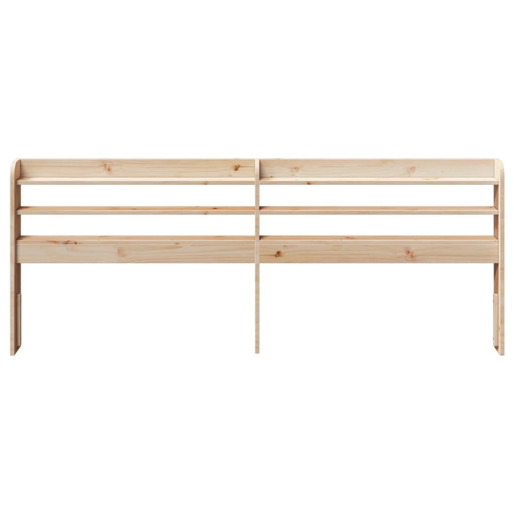 Kopfteil mit Ablagen 200 cm Massivholz Kiefer