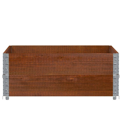 Paletten-Aufsatzrahmen 2 Stk. Braun 100x100 Massivholz Kiefer