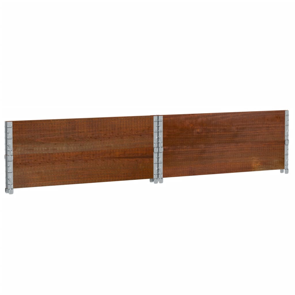 Paletten-Aufsatzrahmen 2 Stk. Braun 100x100 Massivholz Kiefer