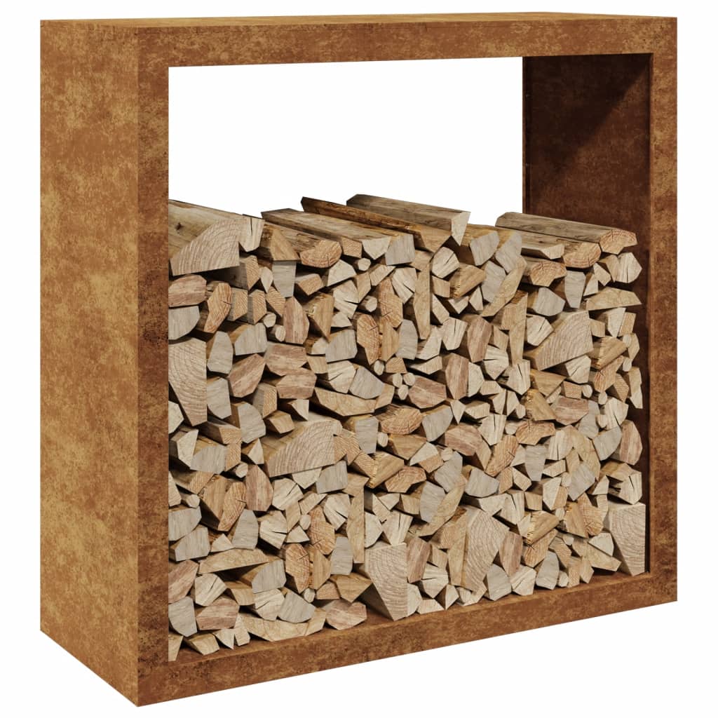 Brennholzregal 100x40x100 cm Wetterfester Stahl