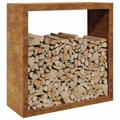 Brennholzregal 100x40x100 cm Wetterfester Stahl