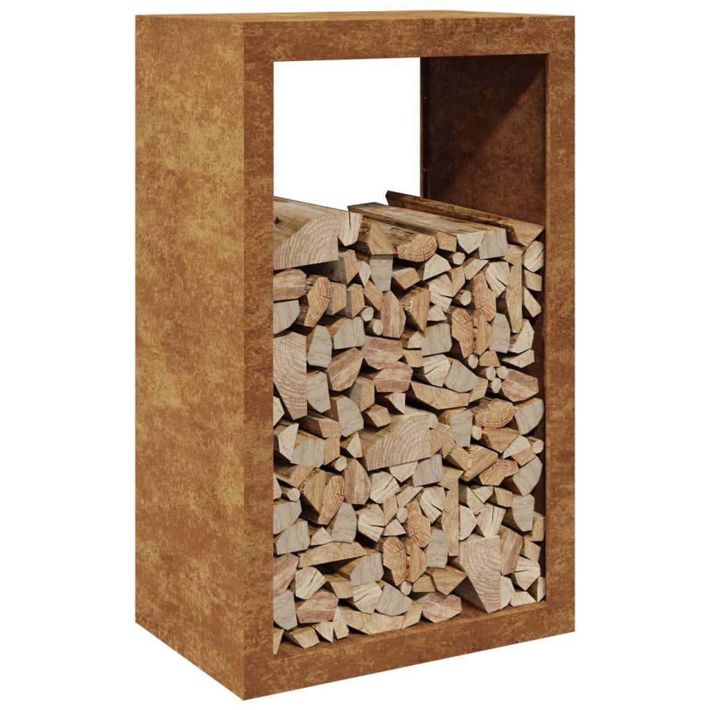 Brennholzregal 60x40x100 cm Wetterfester Stahl