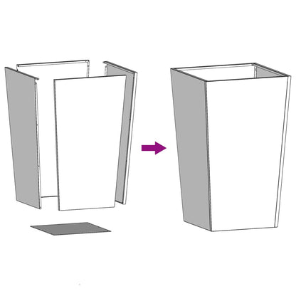 Pflanzkübel 45x45x75 cm Wetterfester Stahl