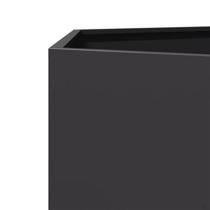 Garten-Pflanzgefäße 2 Stück Schwarz Sechseckig 46x40x45 Stahl