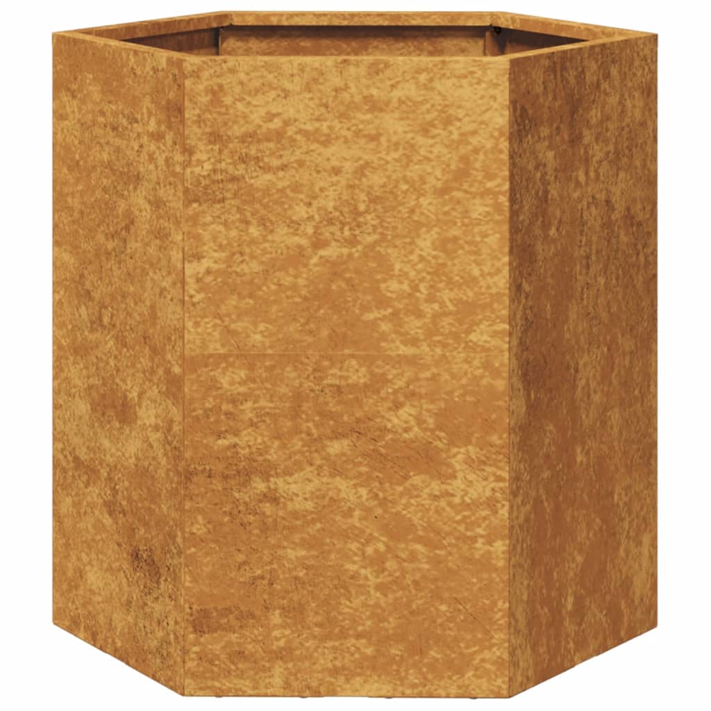 Pflanzkübel 2 Stk. Sechseckig 46x40x45 cm Wetterfester Stahl
