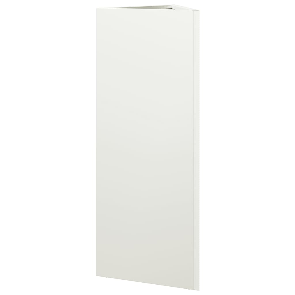 Pflanzkübel Weiß Dreieckig 30x26x75 cm Stahl