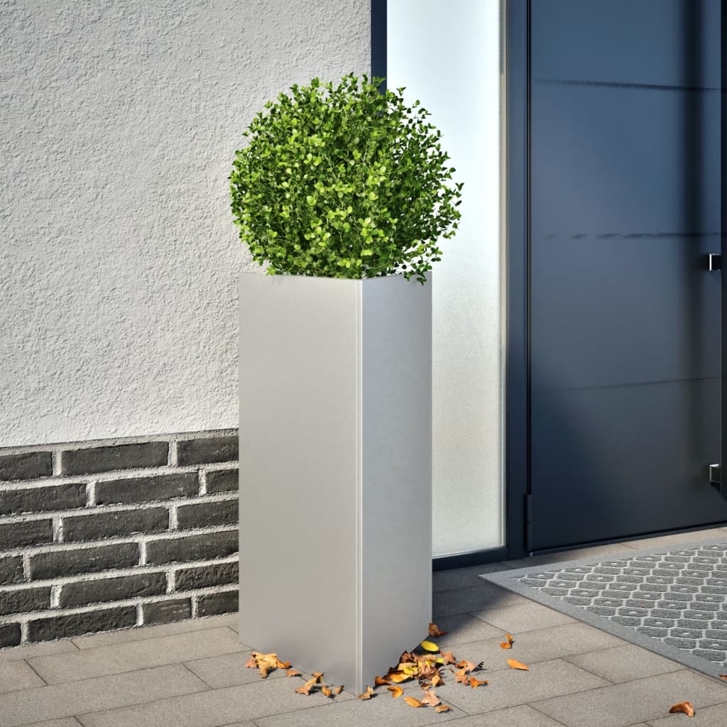 Pflanzkübel Dreieckig 40x40x75 cm Verzinkter Stahl