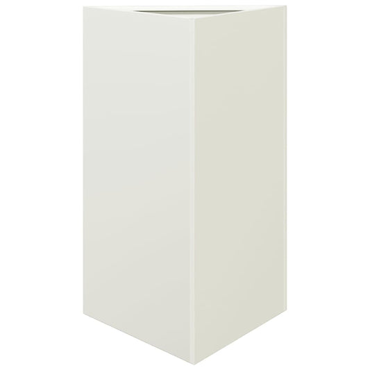 Pflanzkübel Weiß Dreieckig 50x43x75 cm Stahl