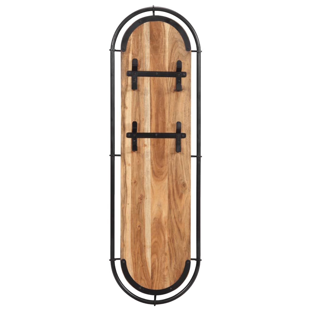 Wandgarderoben mit 4 Haken 2 Stk. Massivholz Akazie