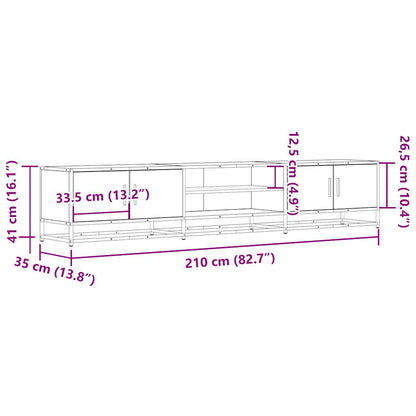 TV-Schrank Räuchereiche 210x35x41 cm Holzwerkstoff