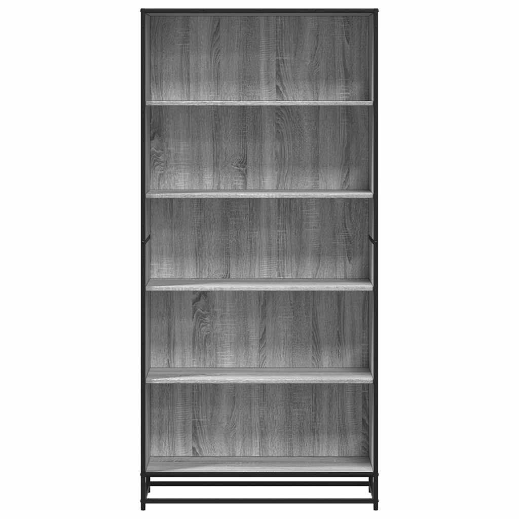 Bücherregal Grau Sonoma 80,5x35x170,5 cm Holzwerkstoff