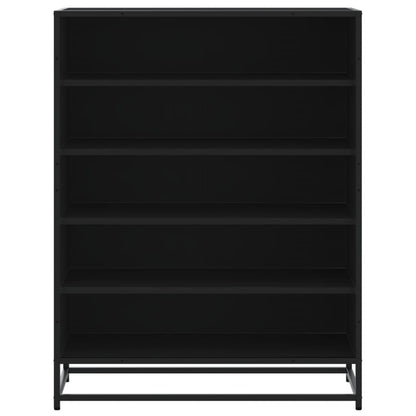 Schuhschrank Schwarz 75x38x97,5 cm Holzwerkstoff Metall
