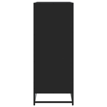 Schuhschrank Schwarz 75x38x97,5 cm Holzwerkstoff Metall
