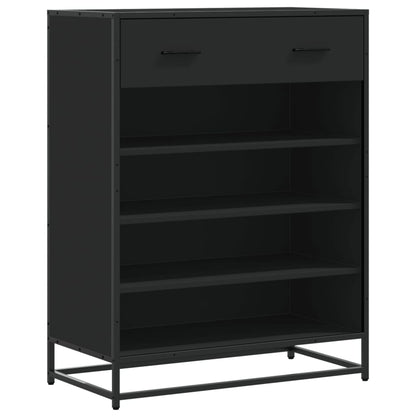 Schuhschrank Schwarz 75x38x97,5 cm Holzwerkstoff Metall