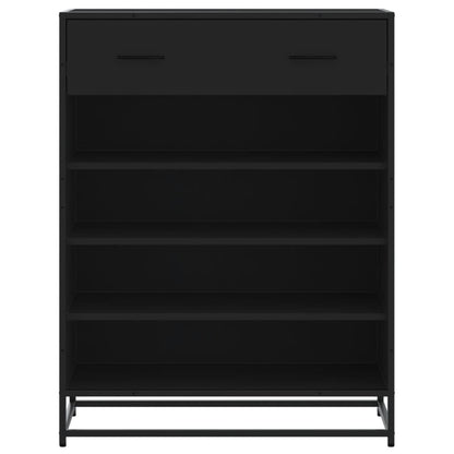Schuhschrank Schwarz 75x38x97,5 cm Holzwerkstoff Metall