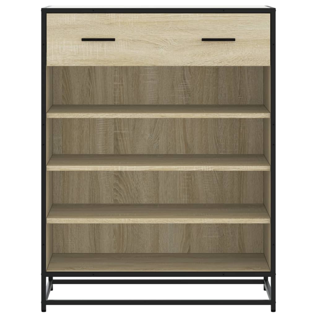 Schuhschrank Sonoma Eiche 75x38x97,5 cm Holzwerkstoff Metall