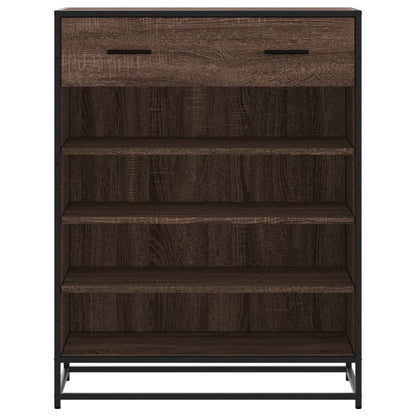 Schuhschrank Eichen-Optik 75x38x97,5 cm Holzwerkstoff Metall