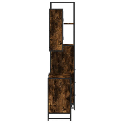 3-tlg. Badmöbel-Set Räuchereiche Holzwerkstoff