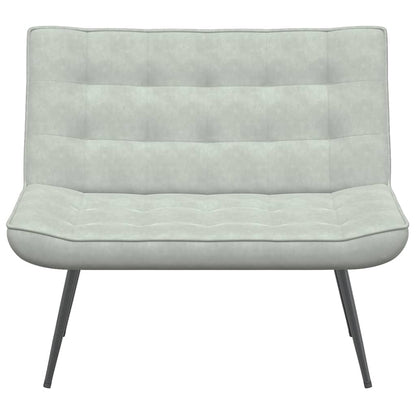 Sitzbank Hellgrau 110x74x84 cm Samt