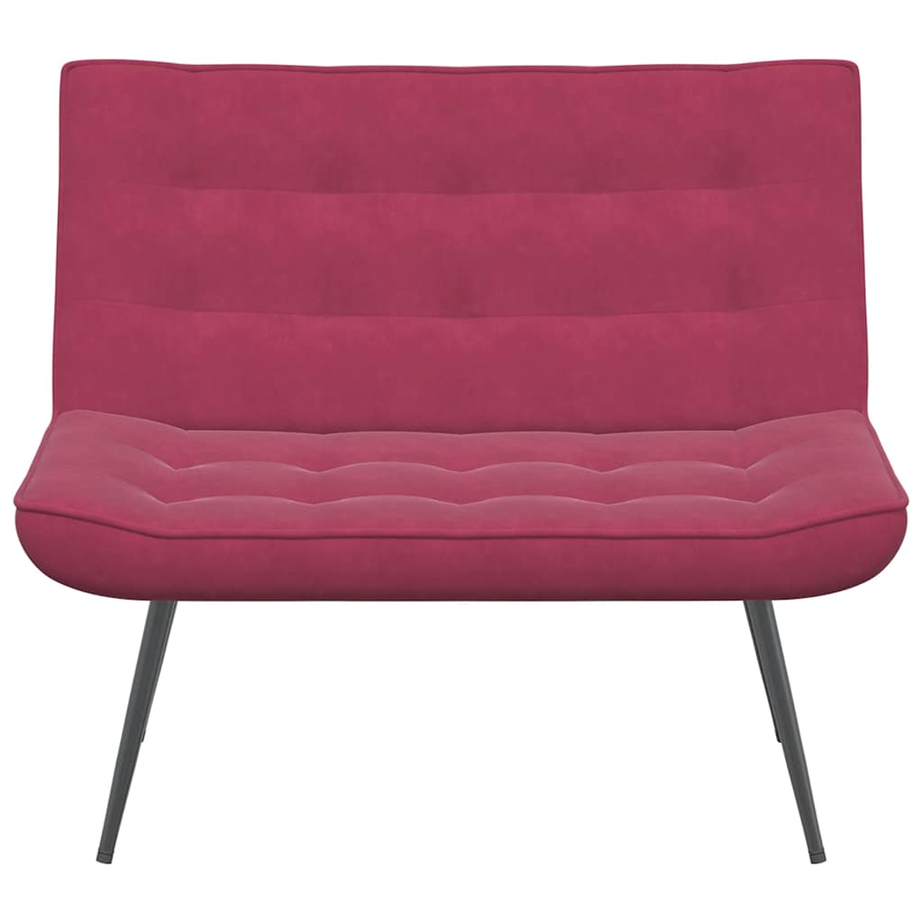 Sitzbank Weinrot 110x74x84 cm Samt