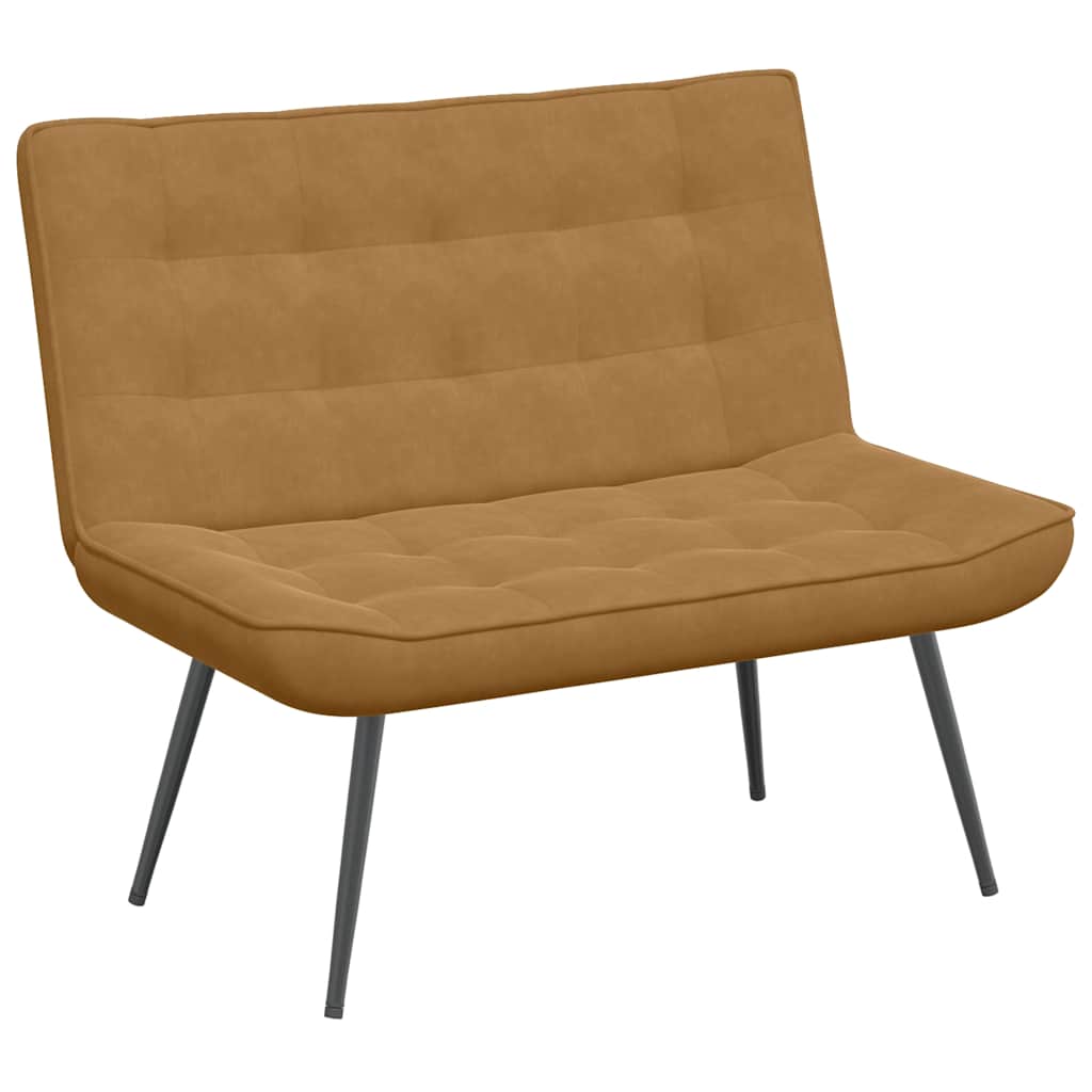 Sitzbank Braun 110x74x84 cm Samt