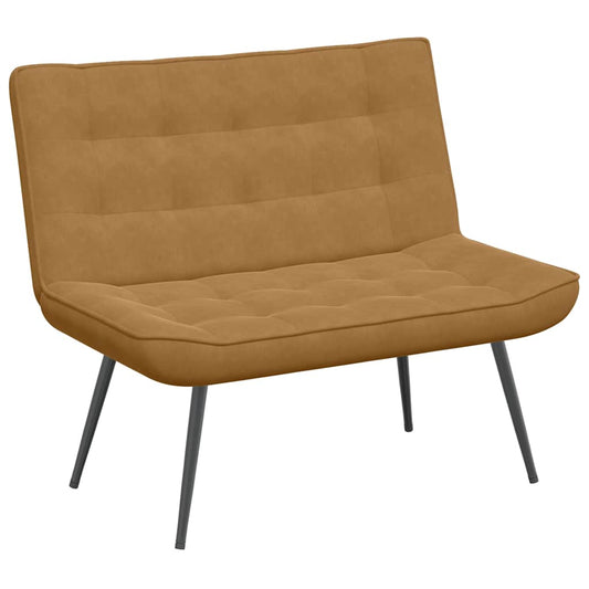 Sitzbank Braun 110x74x84 cm Samt