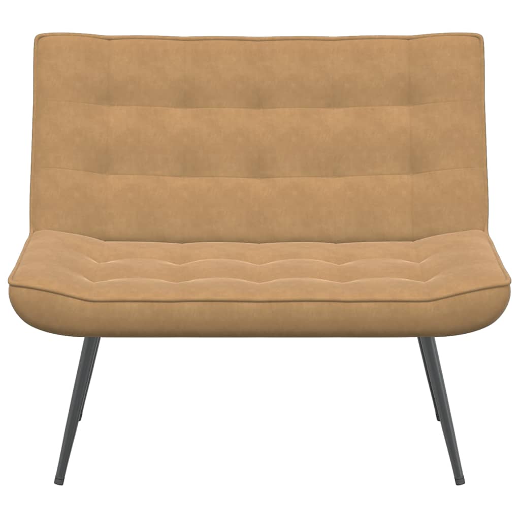 Sitzbank Braun 110x74x84 cm Samt