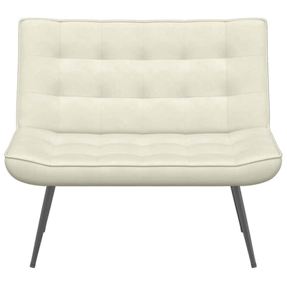 Sitzbank Creme 110x74x84 cm Samt