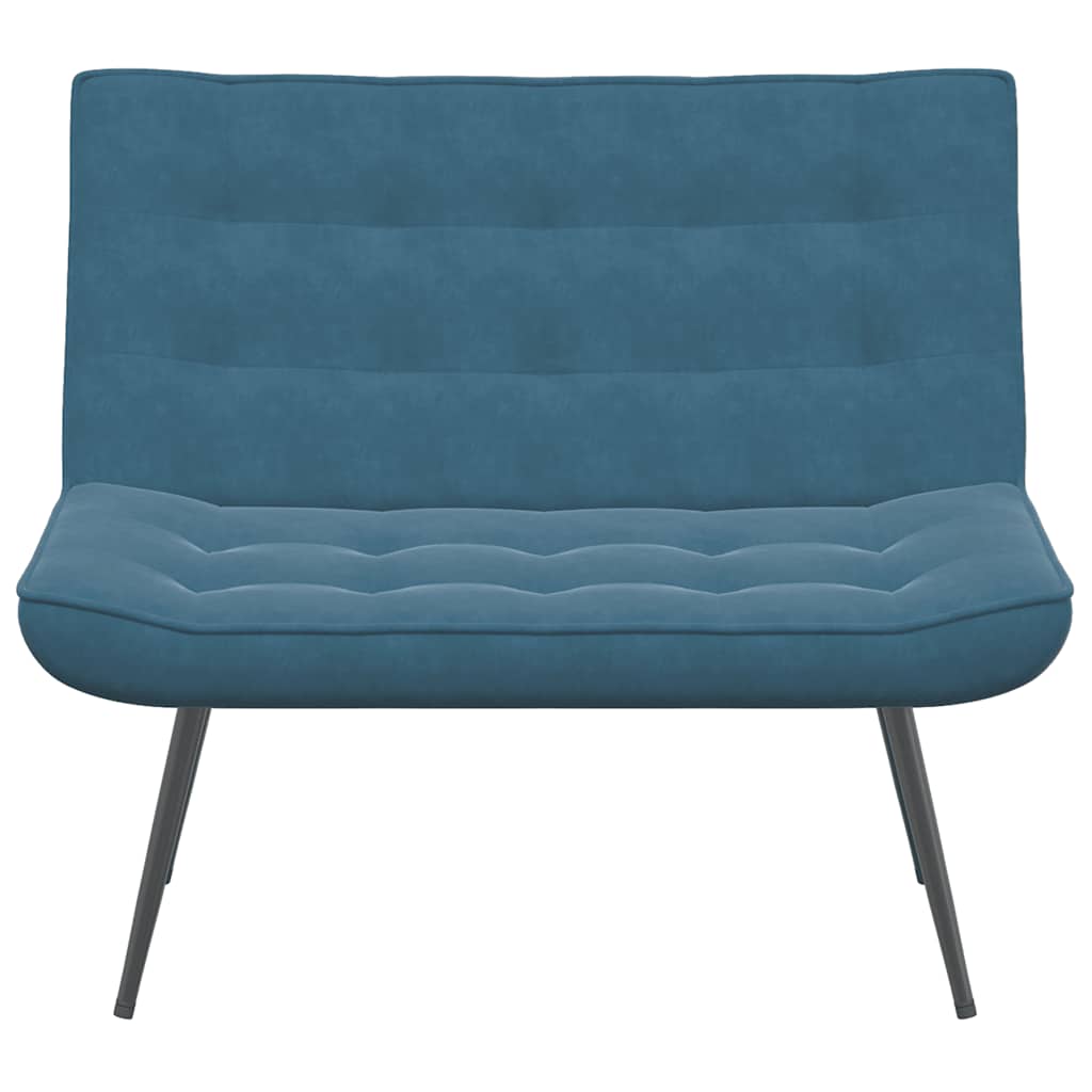 Sitzbank Blau 110x74x84 cm Samt